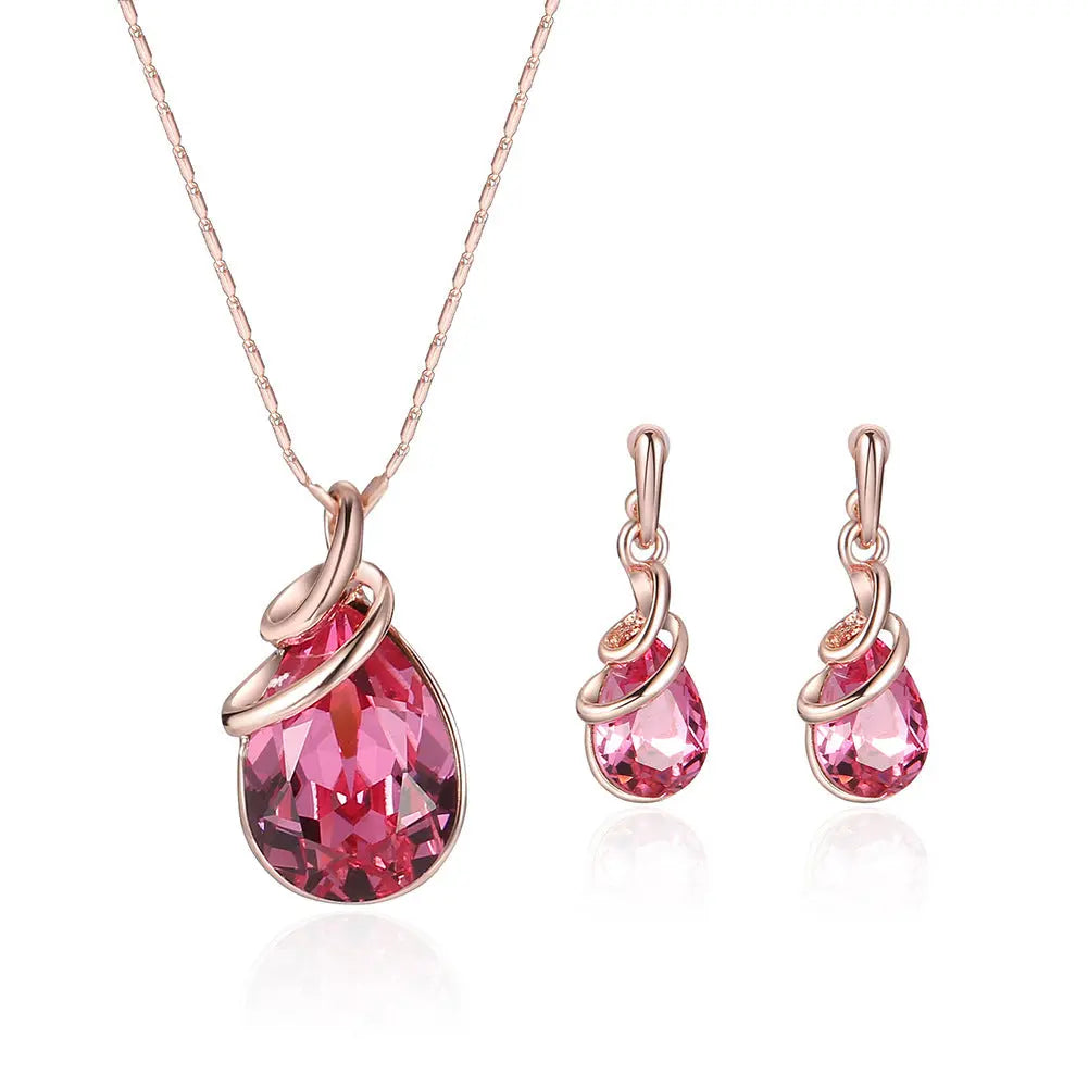 Alloy Gemstone Jewellery Set Necklace Zunara Fashions