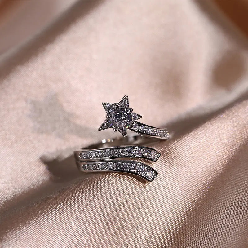 Choucong Ins Top Sell Wedding Jewelry Sets Luxury 925 Sterling Silver Star Zunara Fashions