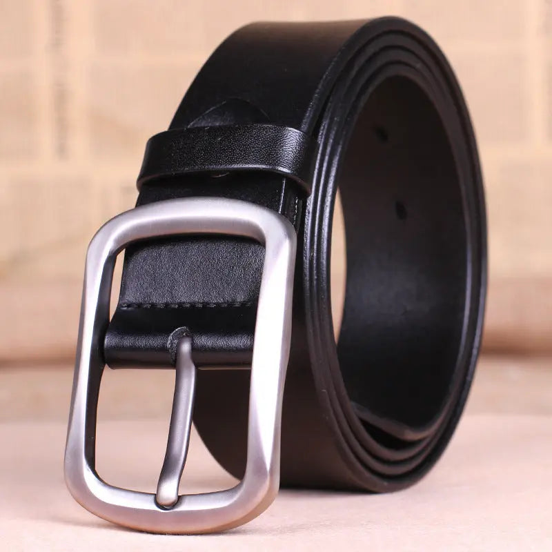 Leather belt buckle male pure leather belt young mens belt all-match middle-aged. Zunara Fashions
