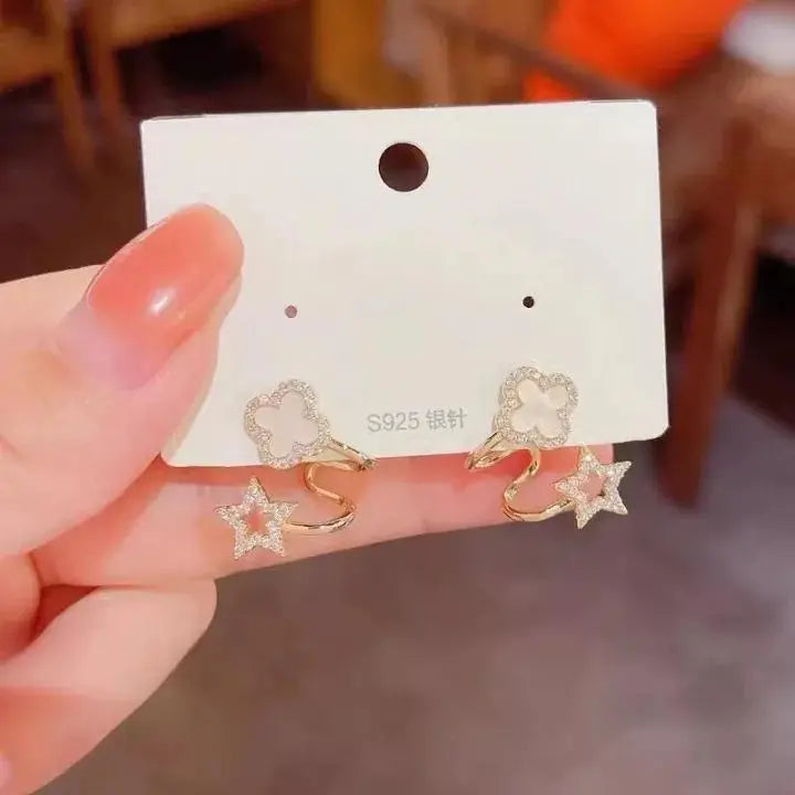 AVR JEWELS Korean Fashion Vibrato live four leaf Clover Earrings 65a027-52