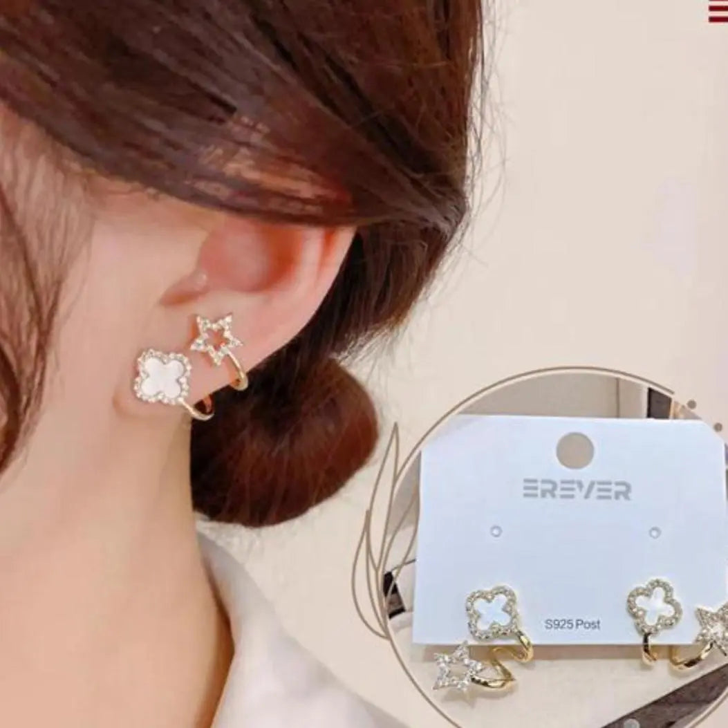 AVR JEWELS Korean Fashion Vibrato live four leaf Clover Earrings 65a027-52
