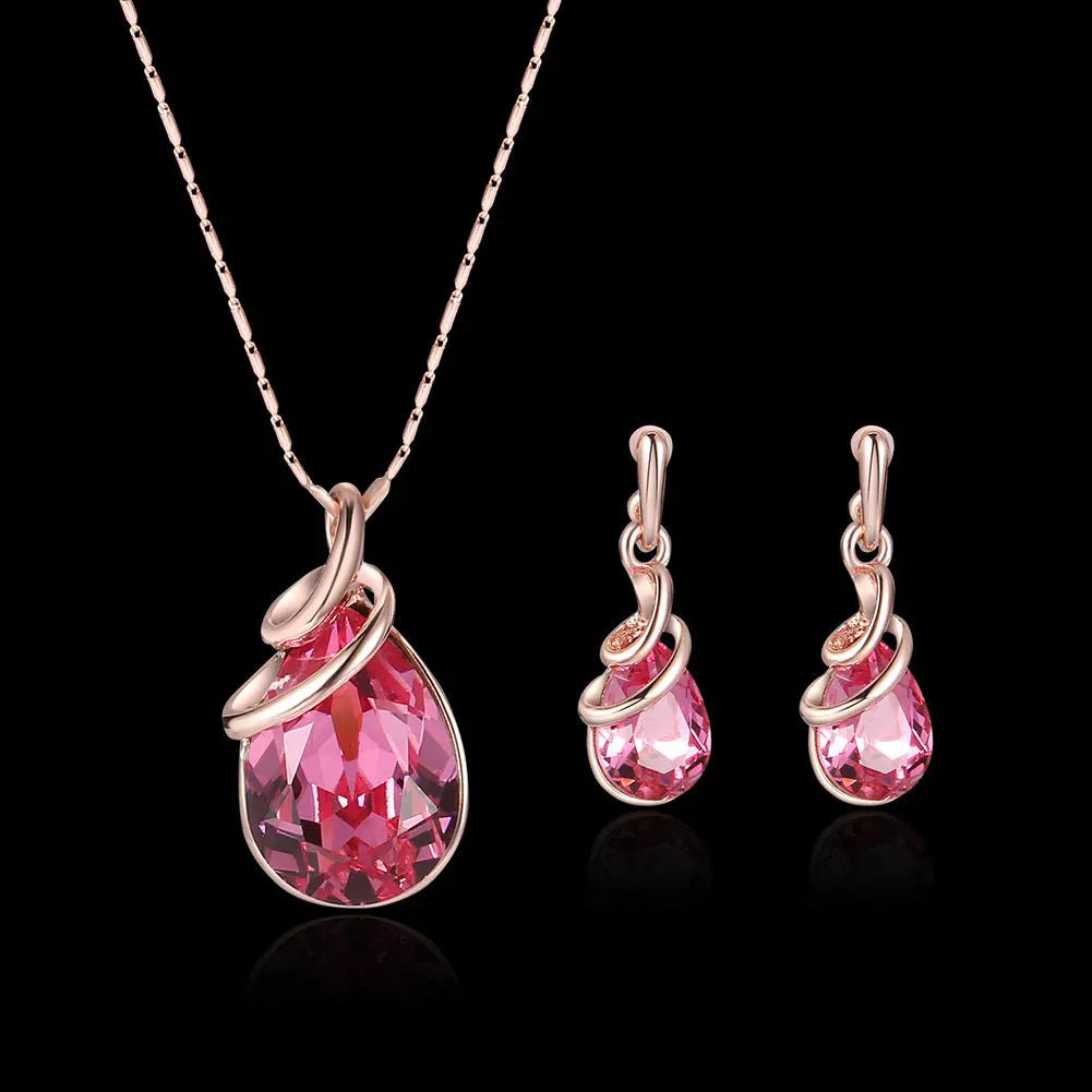 Alloy Gemstone Jewellery Set Necklace Zunara Fashions
