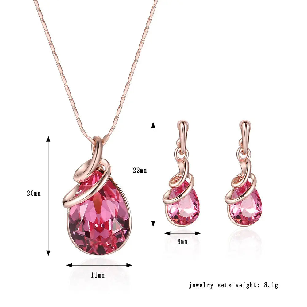 Alloy Gemstone Jewellery Set Necklace Zunara Fashions