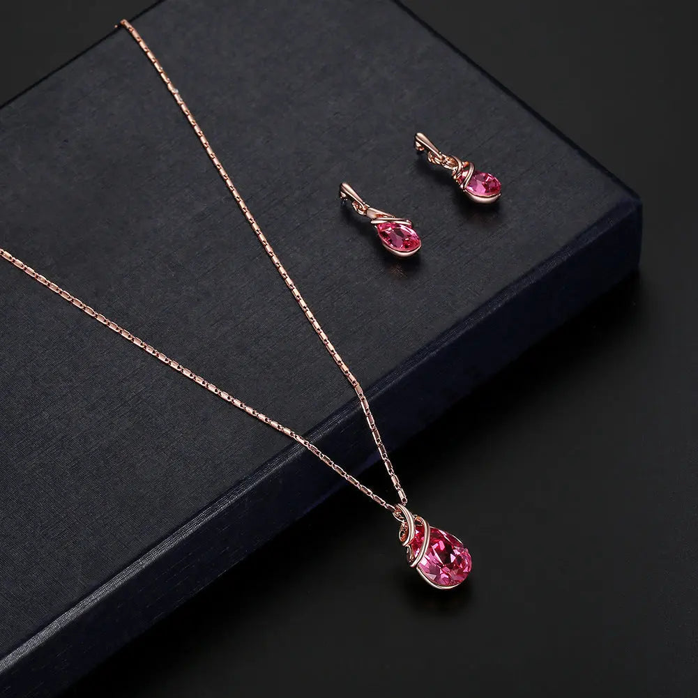 Alloy Gemstone Jewellery Set Necklace Zunara Fashions