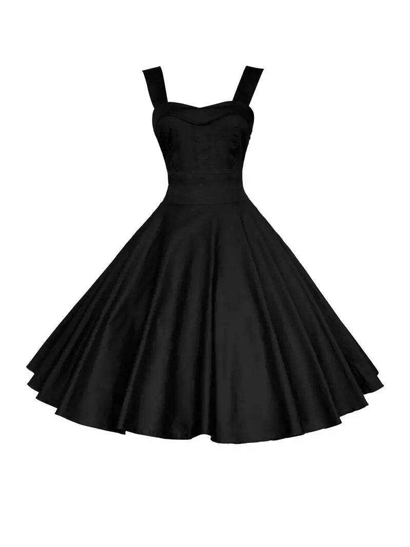 European And American Retro High-waisted Dress, Puffy Dress Zunara Fashions