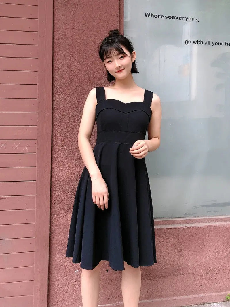European And American Retro High-waisted Dress, Puffy Dress Zunara Fashions
