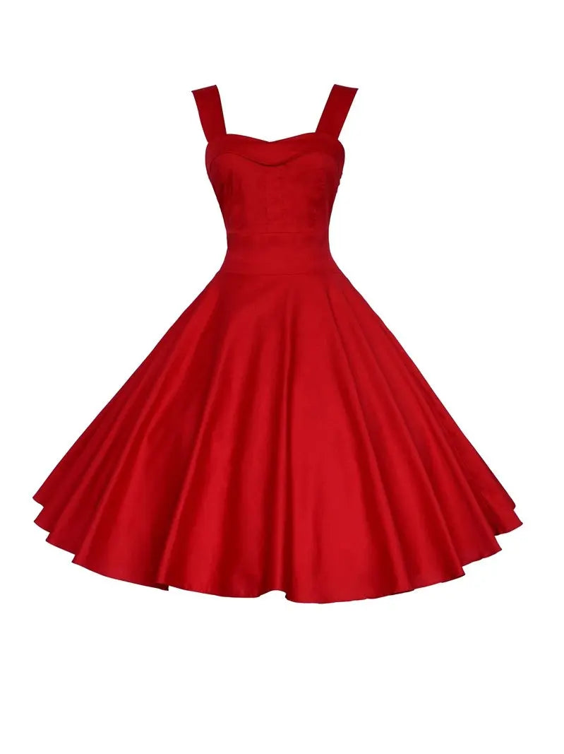 European And American Retro High-waisted Dress, Puffy Dress Zunara Fashions