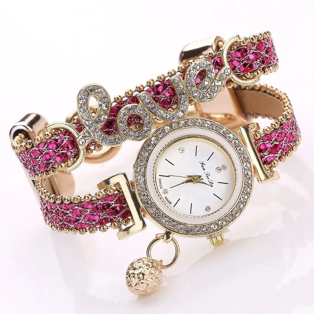 FanTeeDa Brand Women Bracelet Watches Ladies Watch Rhinestones Clock Womens Fashion Dress Wristwatch Relogio Feminino Gift Zunara Fashions