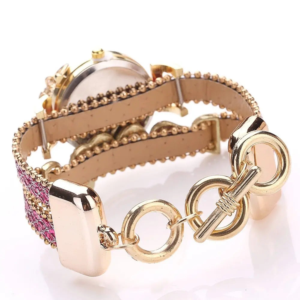 FanTeeDa Brand Women Bracelet Watches Ladies Watch Rhinestones Clock Womens Fashion Dress Wristwatch Relogio Feminino Gift Zunara Fashions