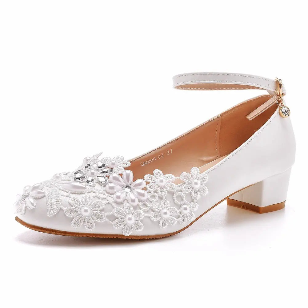 Lace Bridal Shoes Pregnant Women Zunara Fashions