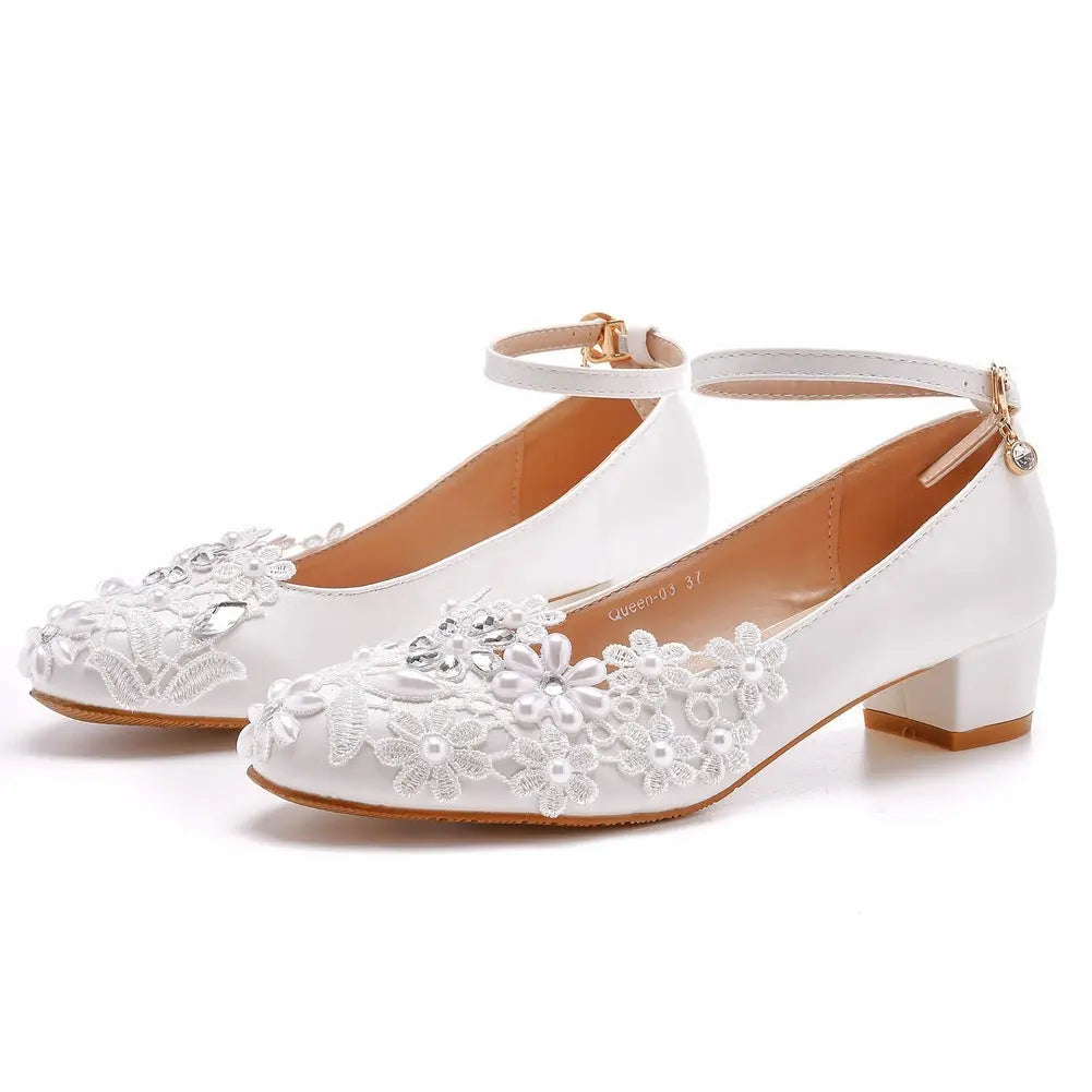 Lace Bridal Shoes Pregnant Women Zunara Fashions