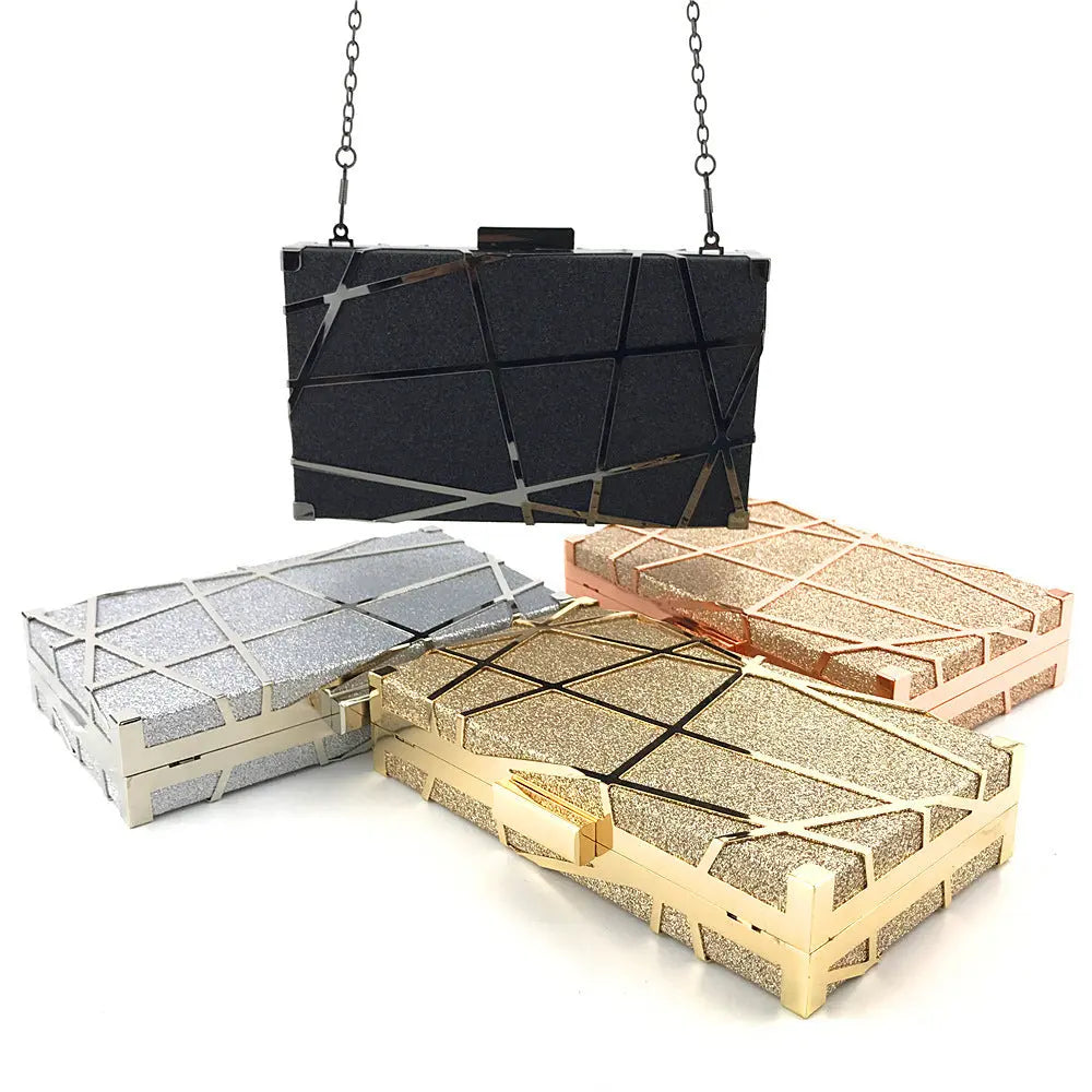 Luxury Handbags Bag Women Party Chain Glitter Gold Wedding Clutches Shoulder Bag Zunara Fashions