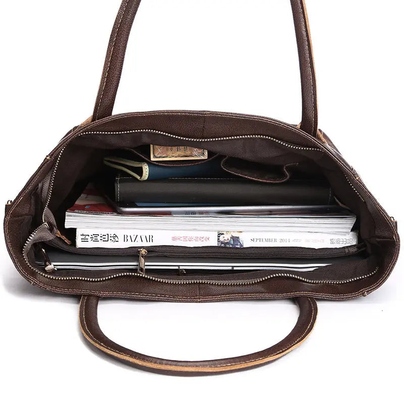 Manufacturers Selling Leather Bags Leather Handbag Tote Bag Leisure Shopping Bags Wholesale Large Capacity Zunara Fashions