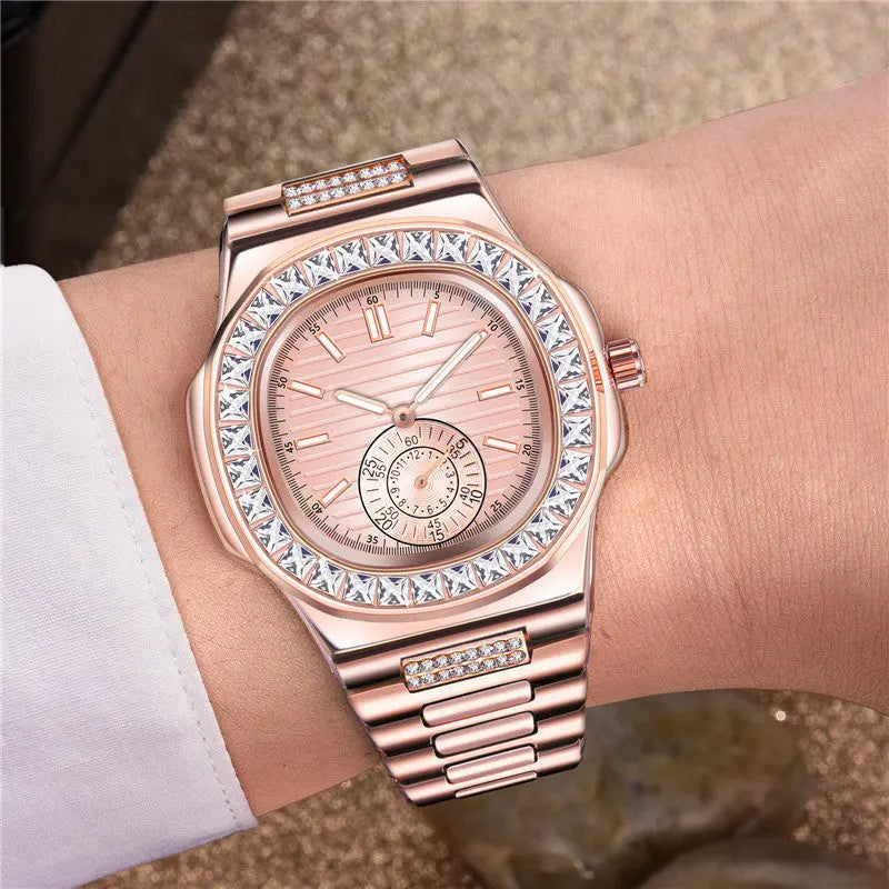 Mens Fashion Alloy  Luxury Brand Diamond Gifts Watches Zunara Fashions