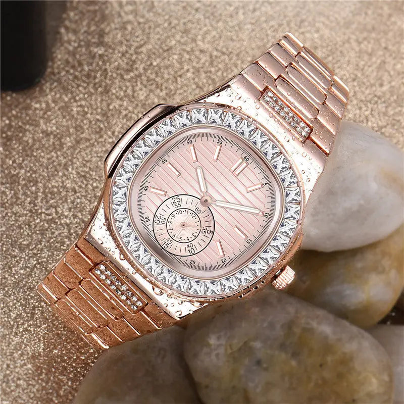 Mens Fashion Alloy  Luxury Brand Diamond Gifts Watches Zunara Fashions