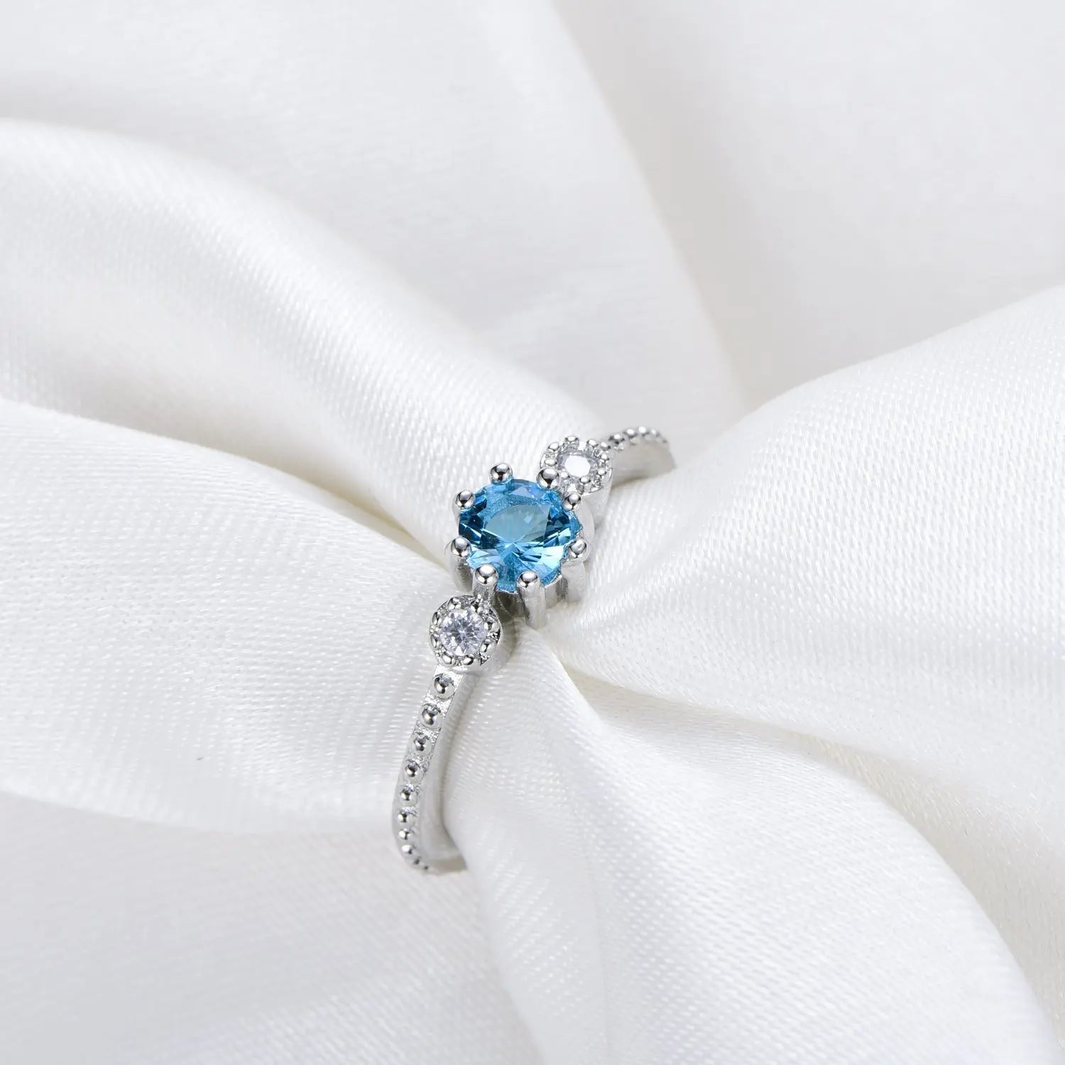 ROMAD Ocean Blue Rhinestone Rings Women Size 105 Gold Silver Finger Rings for Wedding Engagement Simple Bohemian Rings Zunara Fashions